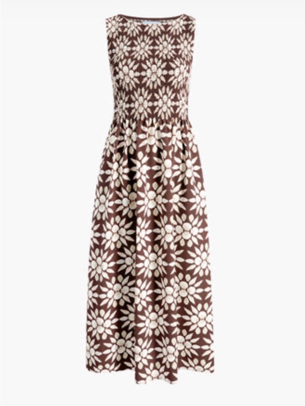 Hill House Chocolate Shell Print Dress (Cosima)